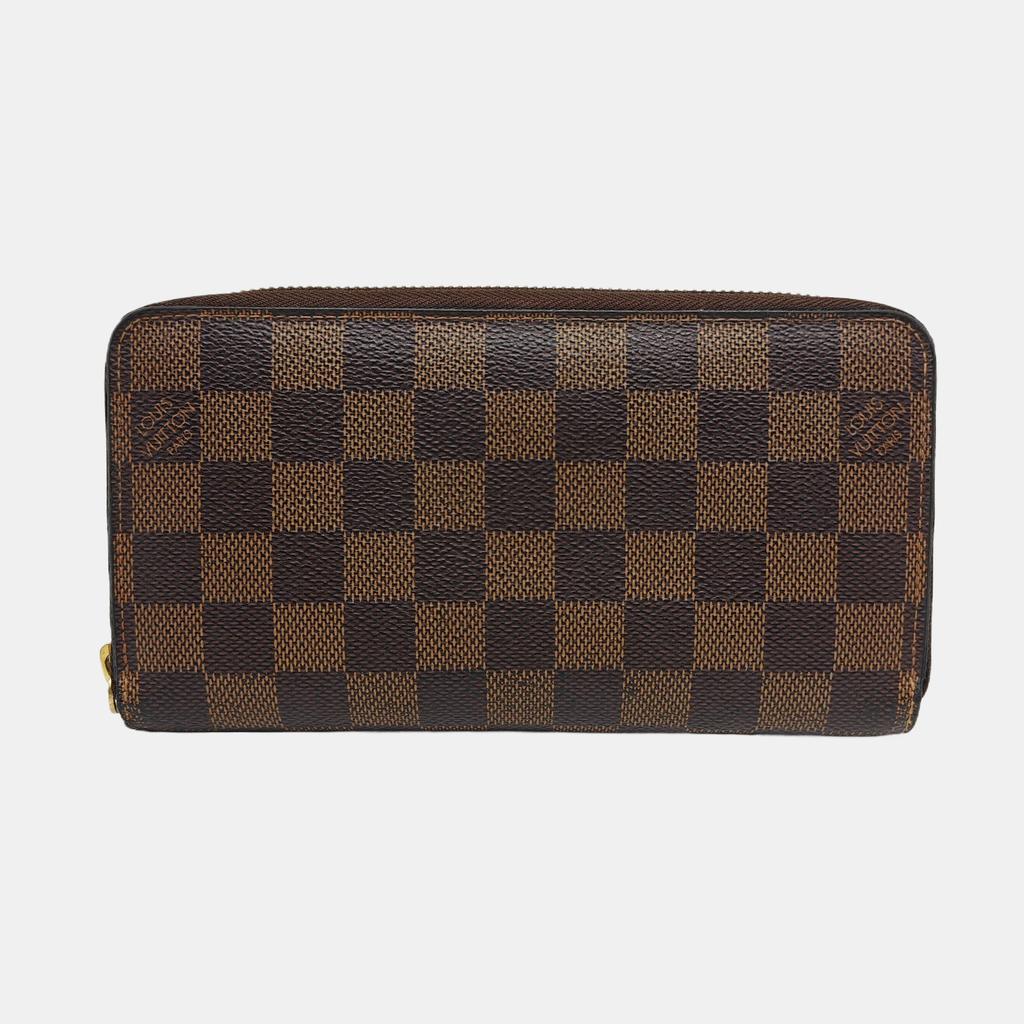 [Pre-Owned] Zippy Checkered Coated Canvas Wallet - Very Good #1FML7OS