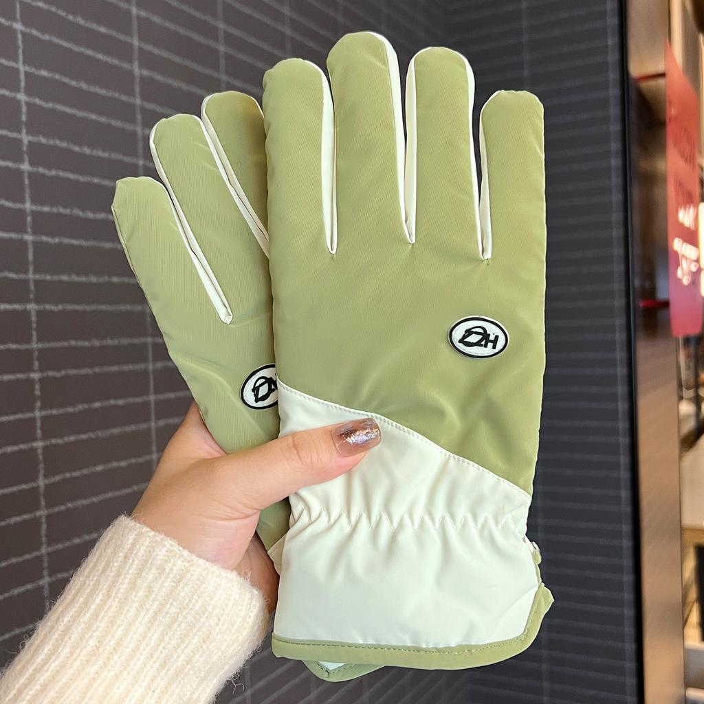 Winter Warm Plus Samt Verdickt Baumwolle Touchscreen Wasserdicht Fünf Finger Paar Stil Winddicht zum Fahren eines Elektrofahrrads