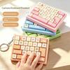 Mini Cartoon Keyboard Fidget Toy Keychain Cute Animal Motif Crisp Click Sound Stress Relief Toy for Family Gathering Party Favors