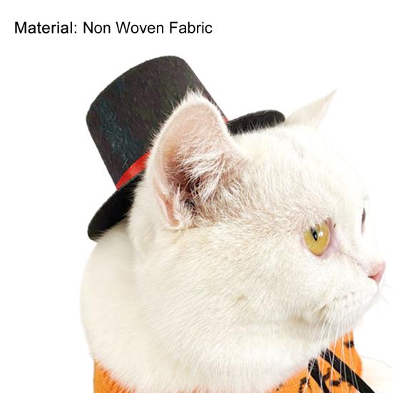 Pet Hat Exquisite Workmanship Wide Application Non Woven Fabric Magician Style Cat Cap for Daily Wear