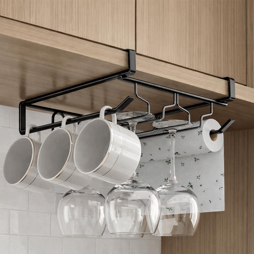 Hängender umgedrehter Weinglashalter Belüftung Kelchschrank Hängende Gestelle Esszimmer