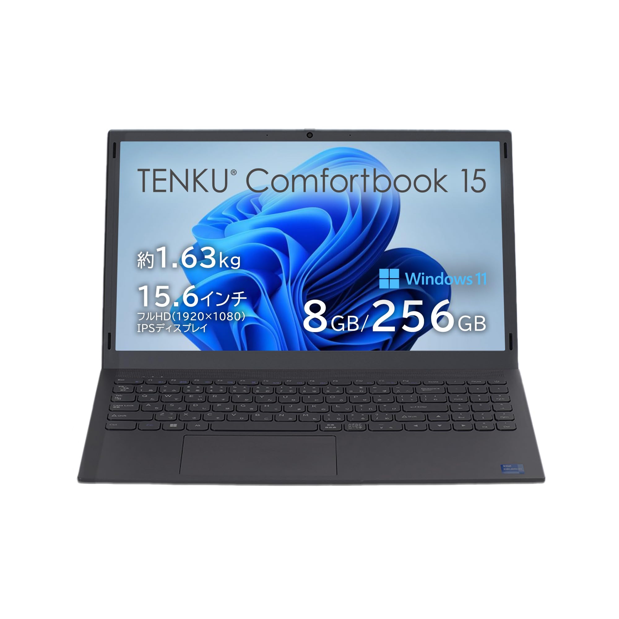 

TENKU ComfortBook15 Slim Full HD Japanese HDMI microSD Card Windows Battery Office 2 Not Laptop, 15.6-inch, (1920x1080), Keyboard, Output, Webcam,
