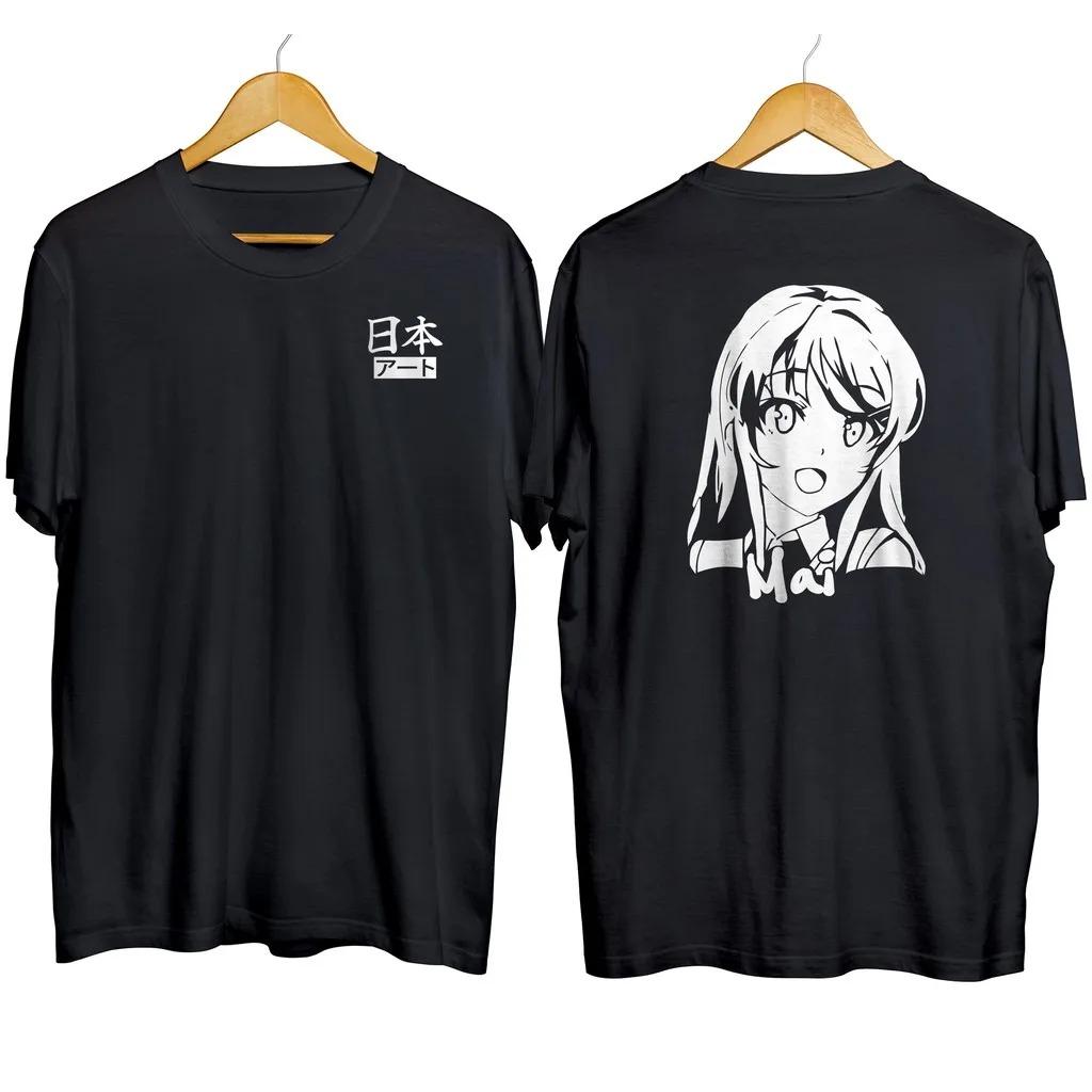 Rascal Does Not Dream of Bunny Girl Senpai Sakurajima Mai Anime Graphic Black Comfortable Fashion Women And Unisex TShirt M