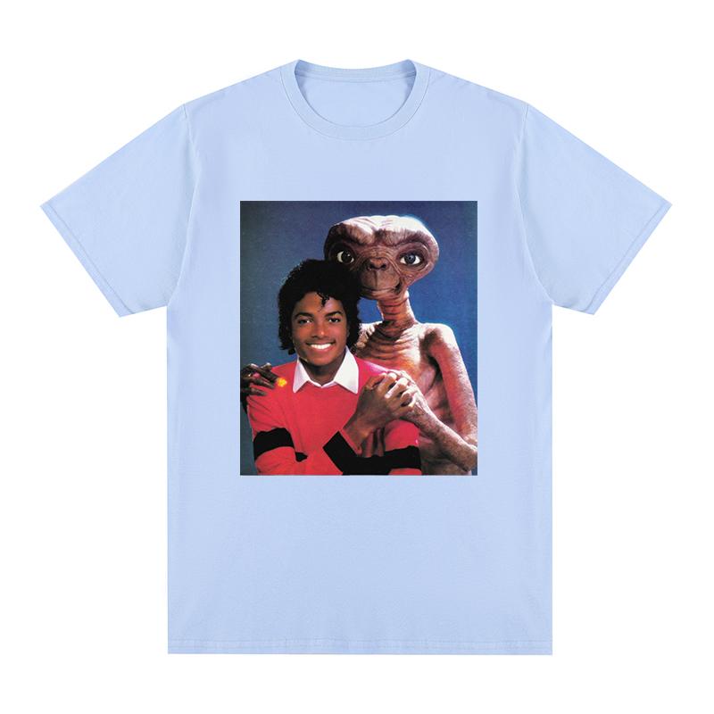 Michael Jackson ed ET Maglietta Vintage Moda Casual Musica Divertente Retrò Cotone Uomo T-shirt Nuova TEE T-SHIRT Top Donna