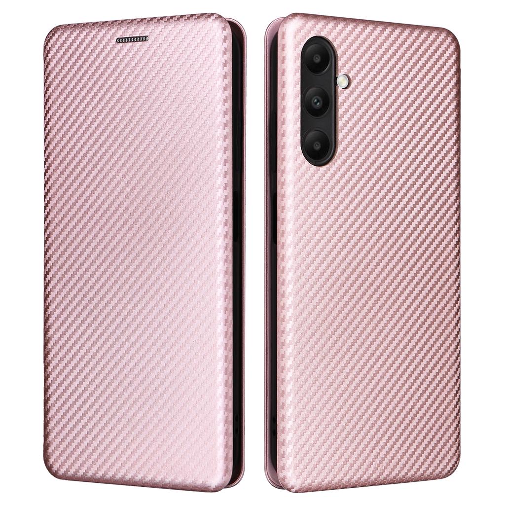 For Samsung Galaxy A05s 4G Case Carbon Fiber Texture PU Leather Phone Shell with Card Slot