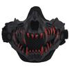 Maschera Facciale Mezza Faccia Zanne Festa Cosplay Airsoft Paintball Maschera Copertura Horror Halloween Costume Cosplay Maschera Accessori Festa