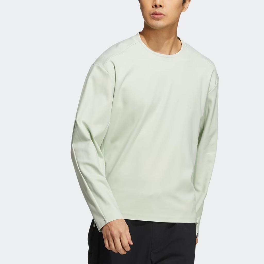 Adidas Sweatshirts Men's Green Crew Neck Moderate Regular HM2943