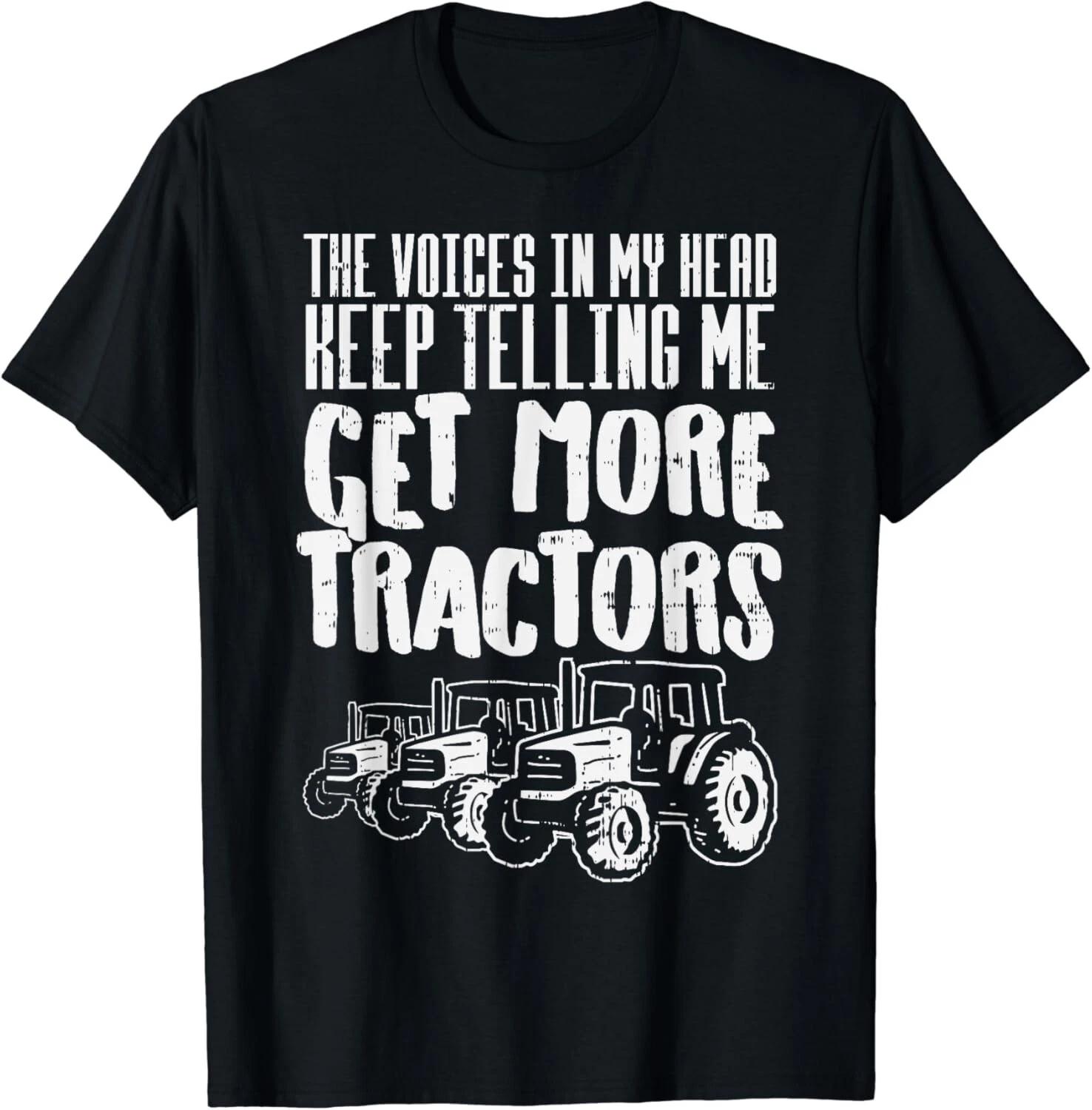 

Voices In My Head Get More Tractors Farm Truck Farmer Gift Unisex T-Shirt M