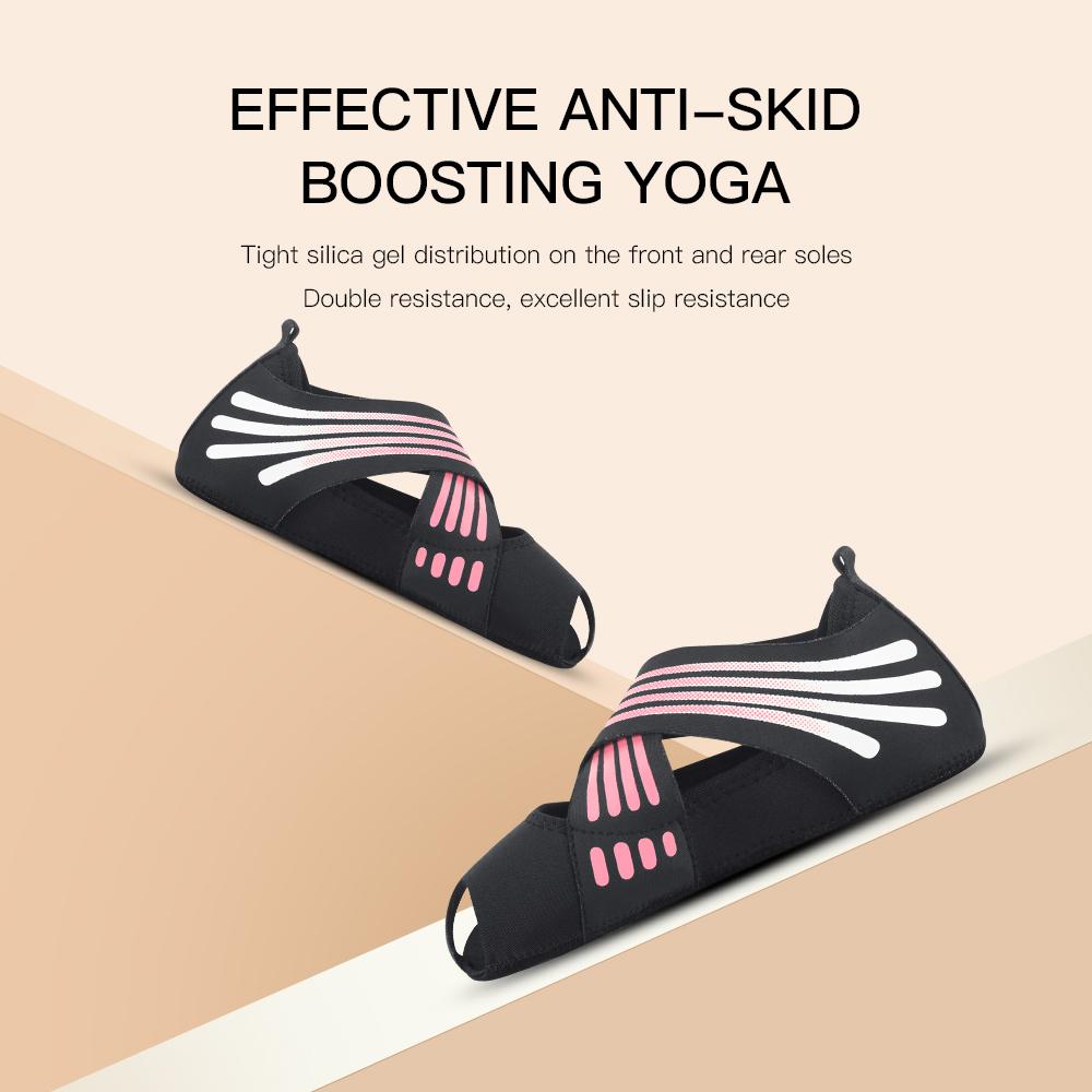 Professionelle Damen Yoga-Schuhe Rutschfest Fitnessstudio Flach Weich Anti-Rutsch-Sohle Ballett Fitness Tanz Pilates Yoga Socken