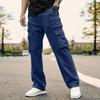 Men's Loose Fit Wide Leg Cargo Pants Straight Leg Casual Trousers for Work and Everyday
