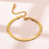 316L Stainless Steel New Fashion High  Woven Flat Chain Geometric Women's Bracelet Gift