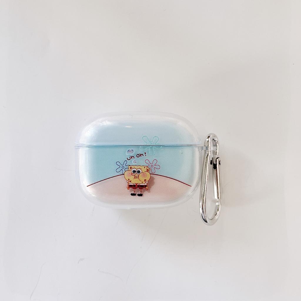 Applicable AirPodsPro1 earphone cover Apple 11th generation cartoon smiley face transparent soft case l Bluetooth earphone cover