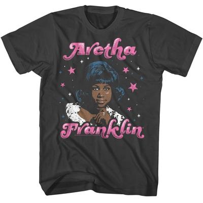 Aretha Franklin Stars Smoke Music T-Shirt Tops Tees Herren Damen Unisex