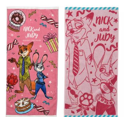 Conjunto de Toalhas de Rosto Disney Judy Hopps e Nick Wilde ( Presente de feriado ) Japão NOVO Disney Store