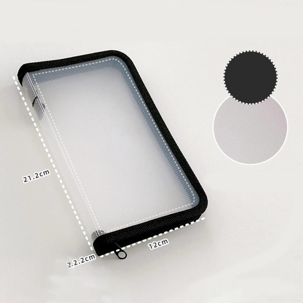 A6 Storage Bag Transparent File Sorting Bag Simple Sticker Stationery Accessories  Student Collect