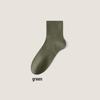 Men's Versatile Mid-Calf Cotton Socks - Sweat-Absorbing, Antibacterial, Odor-Resistant, Solid Color, Ideal for Autumn and Winter, Business Style.