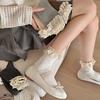 Autumn Socks Japanese Students Lace Double Needle Tube Socks Female Sweet Lolita Jk Wind Pile Socks
