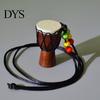 Necklace Rope Handmade Musical Instrument Pendent Classic Ornament Neck Decoration Chain Pendant Art Craft Mini African Drum Photography Props