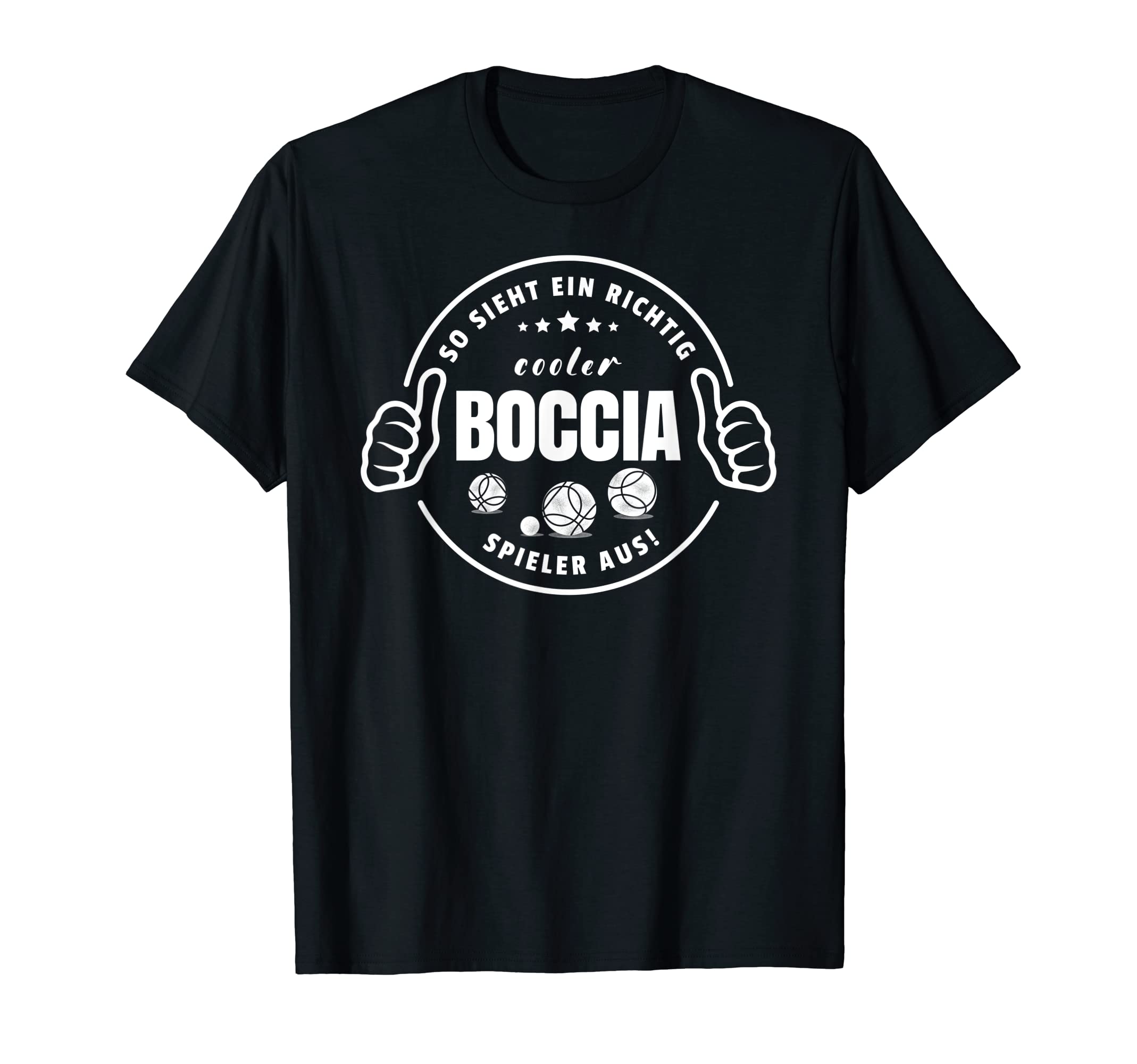 Boccia ball for boccia game, boccia wear T-shirt with message