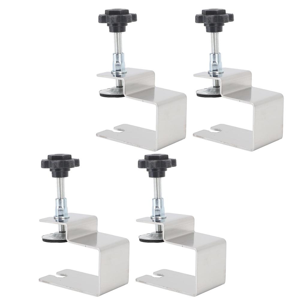 4Pcs Drawer Fixing Clip Long Curved Bow Structure Woodworking Front Panel Installation Clamp Stainless Steel Aid Jig