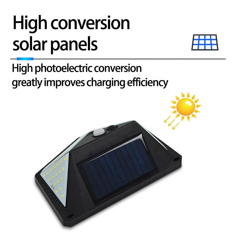 IP65 Waterproof LED Solar Lights Outdoor RIP Motion Sensor Wall Lamp 3 Modes Solar Powered Garden Patio Stairs Street Lights