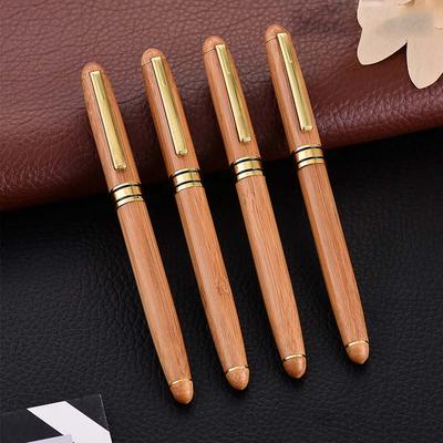1 szt. Klasyczny długopis/pióro kulkowe w stylu retro z drewna, 0,5 mm, pisze gładko, odpowiedni do ćwiczeń kaligrafii, biuro