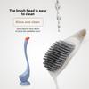 Swan toilet brush, household no dead ends bathroom creative cleaning toilet set, long handle silicone