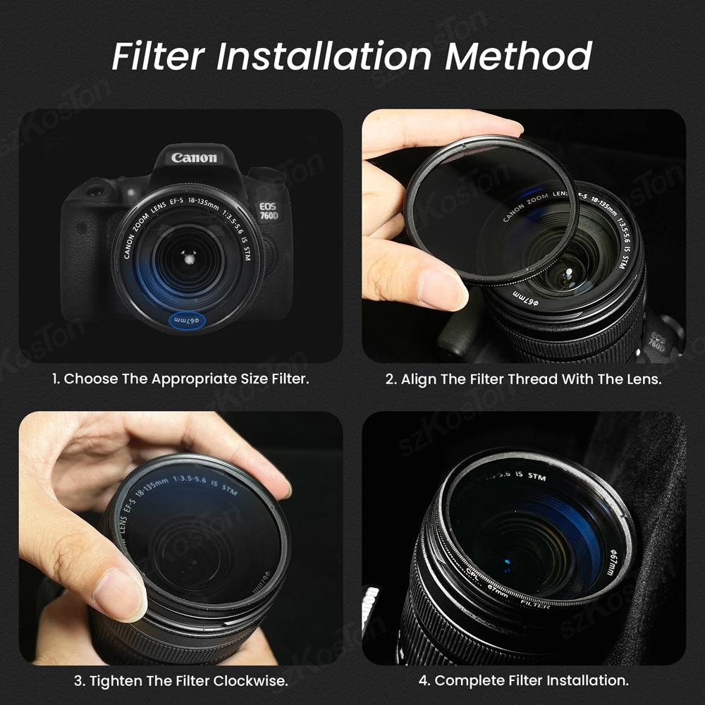 37-86mm UV Filter Lens MC Ultra Slim Optics with Multi Coated Protection 37mm 40mm 43mm 46mm 49mm 52mm 58mm 62mm 67mm 77mm 82mm 6