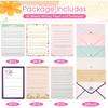 Stationary Paper and Envelopes Set, 36 PCS Lined Stationary Writing Paper with 18 PCS Matching Envelopes, Fresh Floral Style Letter Writing Paper for