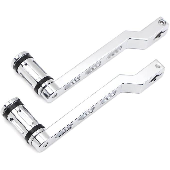 Dreamseek Motorcycle Heel Toe Shifter Lever + Shift Peg For Harley FL Softail/Touring, Road King, Street Glide/Tri Glide Trikes (Chrome)