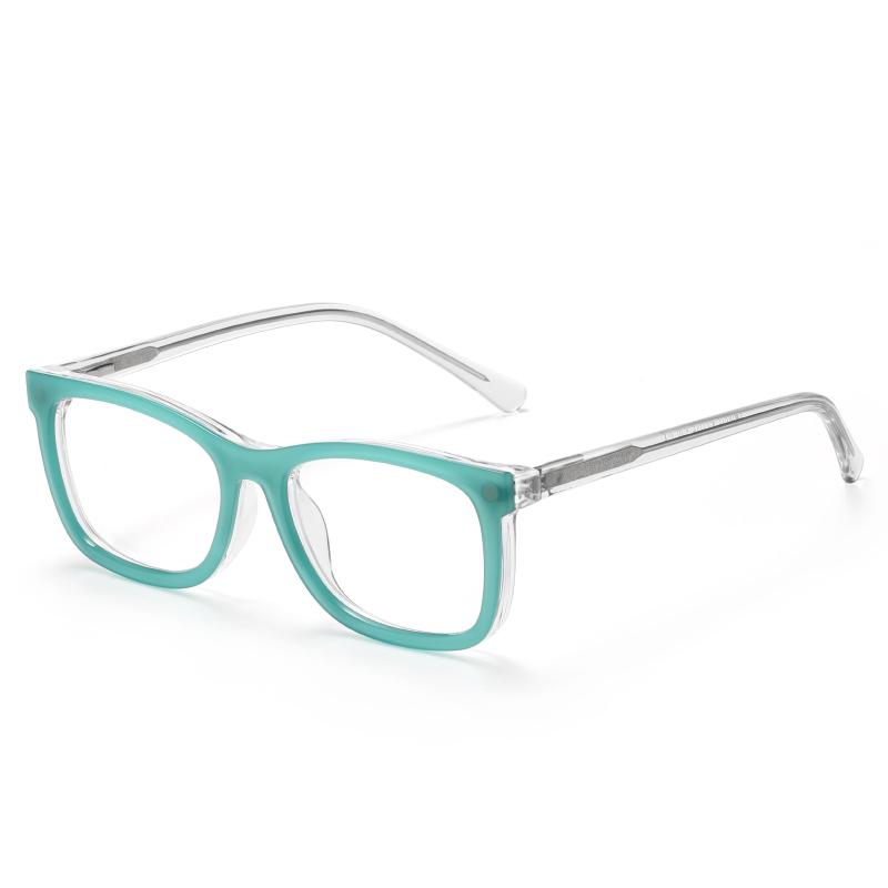 6 in 1 Multi-Color Clip Glasses Anti-Blue Light Fashion Matched With Prescription Glasses Frame Square TR Spring Hinge Glasses