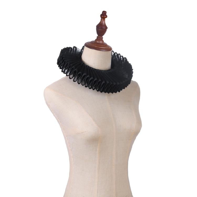 Adjustable Tie Ruffled Collar Retro For Victorian Age Costumes and Cosplay Halloween Accessory Versatile Collar