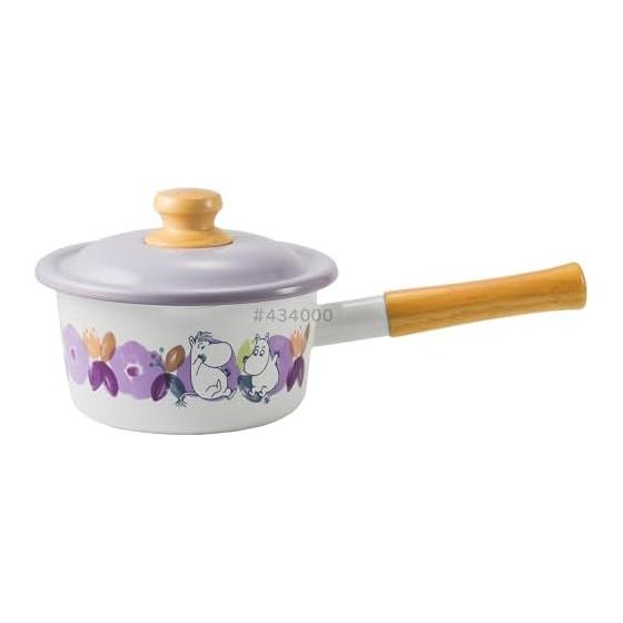 Fuji Enamel Moomin Flower Garden Saucepan 16cm