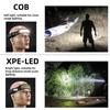 3000mah USB Rechargeable COB LED Induction Headlamp With 3000mAh Built-in Battery Head Flashlight Outdoor Camping Fishing Head Lantern