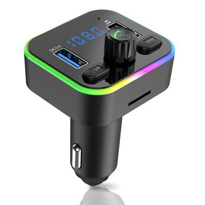 Auto Bluetooth 5.0 MP3-Player QC3.0 Dual-USB-Ladegerät FM-Transmitter mit Umgebungslicht