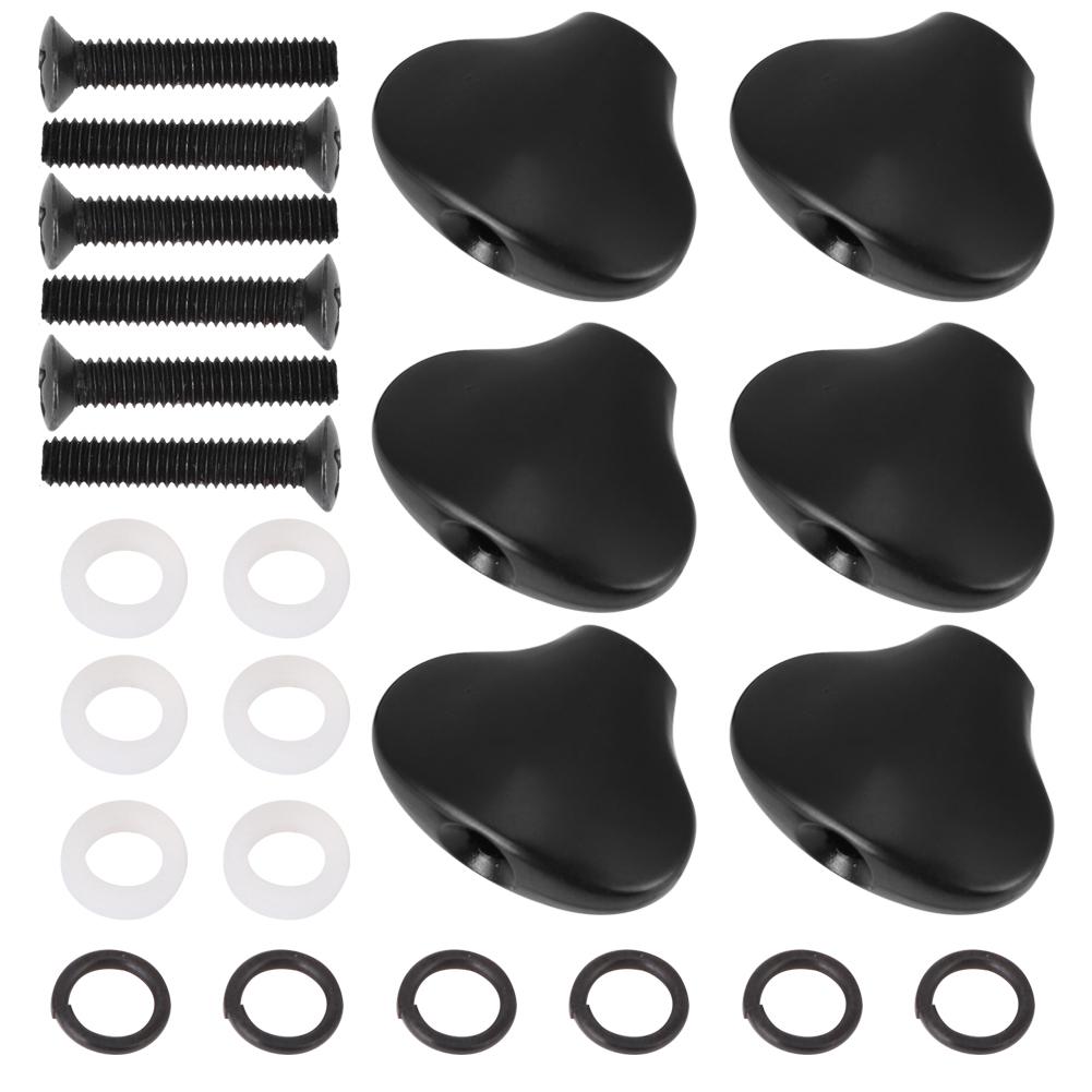 

Колпачок колка укулеле ручка колка форма рыбий хвост маленький гитарный вал пряжка черный чёрный