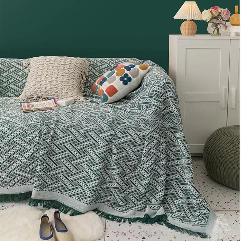 Nordic Instagram Stijl Multifunctionele Sofa Handdoek Hoes Doek Volledig Bedekt Sofa Kussenhoes Hoes Deken Enkel Drie Vier Seizoenen Universeel 90*90cm