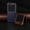 For Samsung Galaxy Z Flip 6 Case Cover Premium Genuine Leather Cases Z FLip7 Vintag Oil Wax Pattern Phone Shell Protection Coque