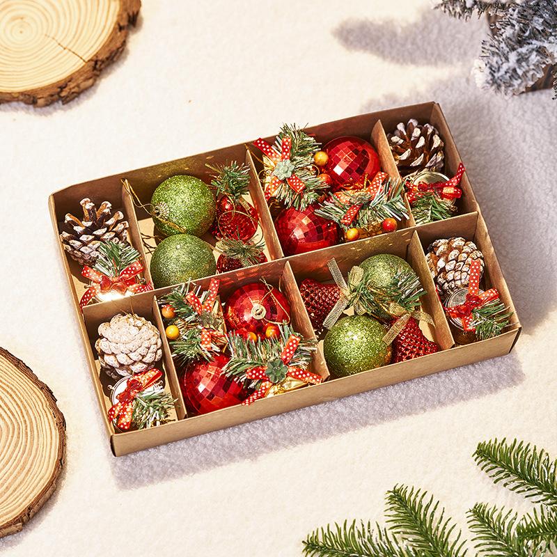 Christmas Ornaments Set - Includes Balls, Bells, Pinecones & Drums for Christmas Tree Decorations, Holiday Home Party Decor