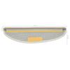 VidaXL Tapis d'escalier 15 pièces 65 x 21 x 4 cm Blanc Demi-rond Grand 133906