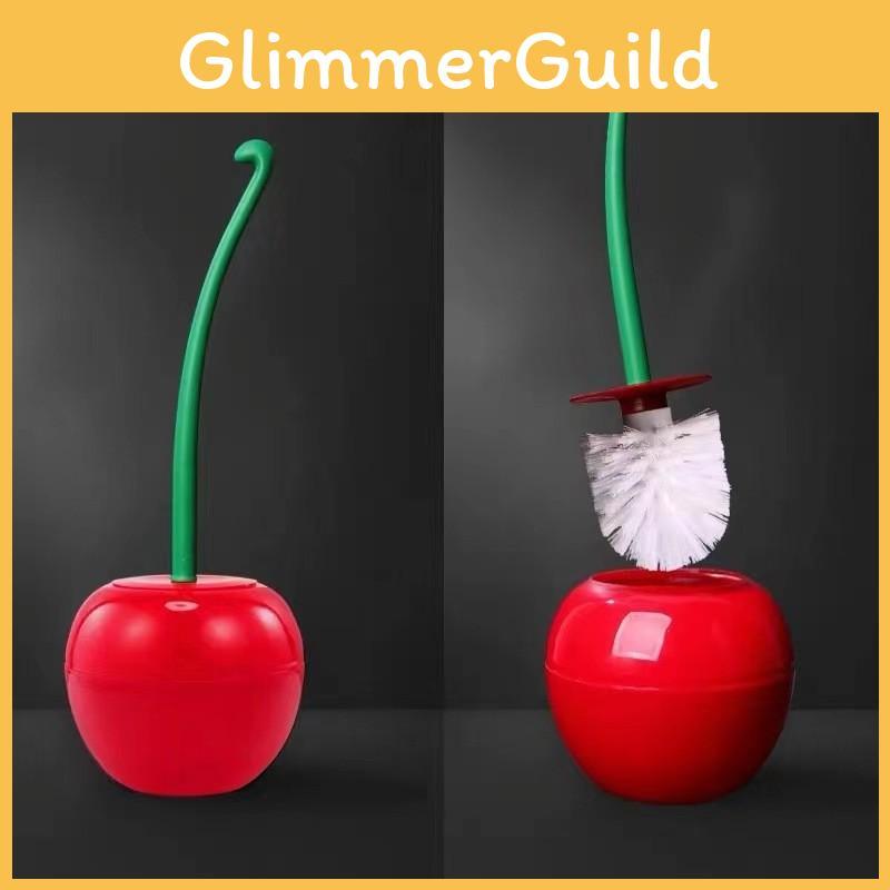 Shaped Cherry Toilet Brush And Holder Set Standing Wc Bathroom Cleaning Brush