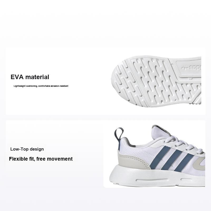 Adidas Boys White/Gray/Blue Originals Multix Comfortable Versatile Breathable Durable Low-Top Walking Shoes Baby Shoes Gx4262 Cm