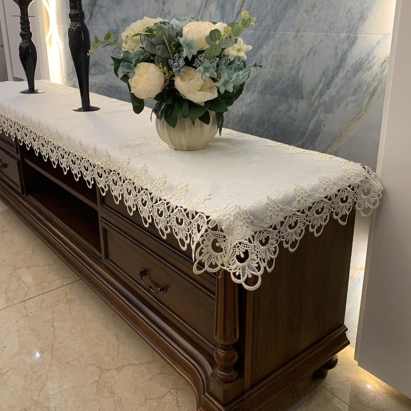 

Европейская кружевная прямоугольная скатерть для тумбы под телевизор или обувницы 40*40cm Square