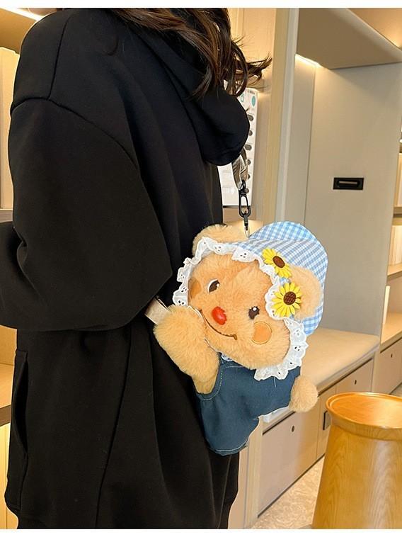 Cute Cow Cartoon Shoulder Bag With Cotton Material For Daily Casual Use