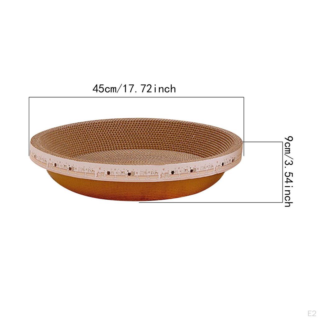 Cardboard Cat Scratcher Bed Scratch Pad Nest Couch Furniture Protector, Round Lounge Scratching