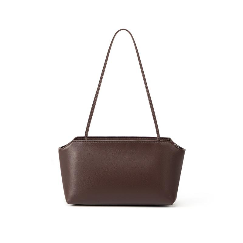 First layer sheepskin therow bag Korean niche leather women s bag shoulder bag portable new high-end underarm bag кофейный