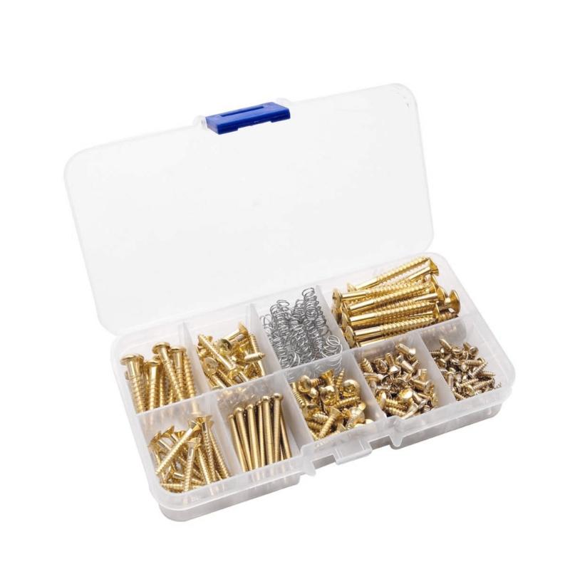 226Pcs Guitar Screw Kits (9 Types) with Springs for Electric Guitar Bridge, Neck Plate, Pickguard, Pickup, Switch, Tuner