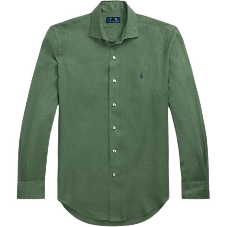 

Polo Ralph Lauren Рубашка мужская приталенная однотонная с длинным рукавом Зеленый 710966295-007 M