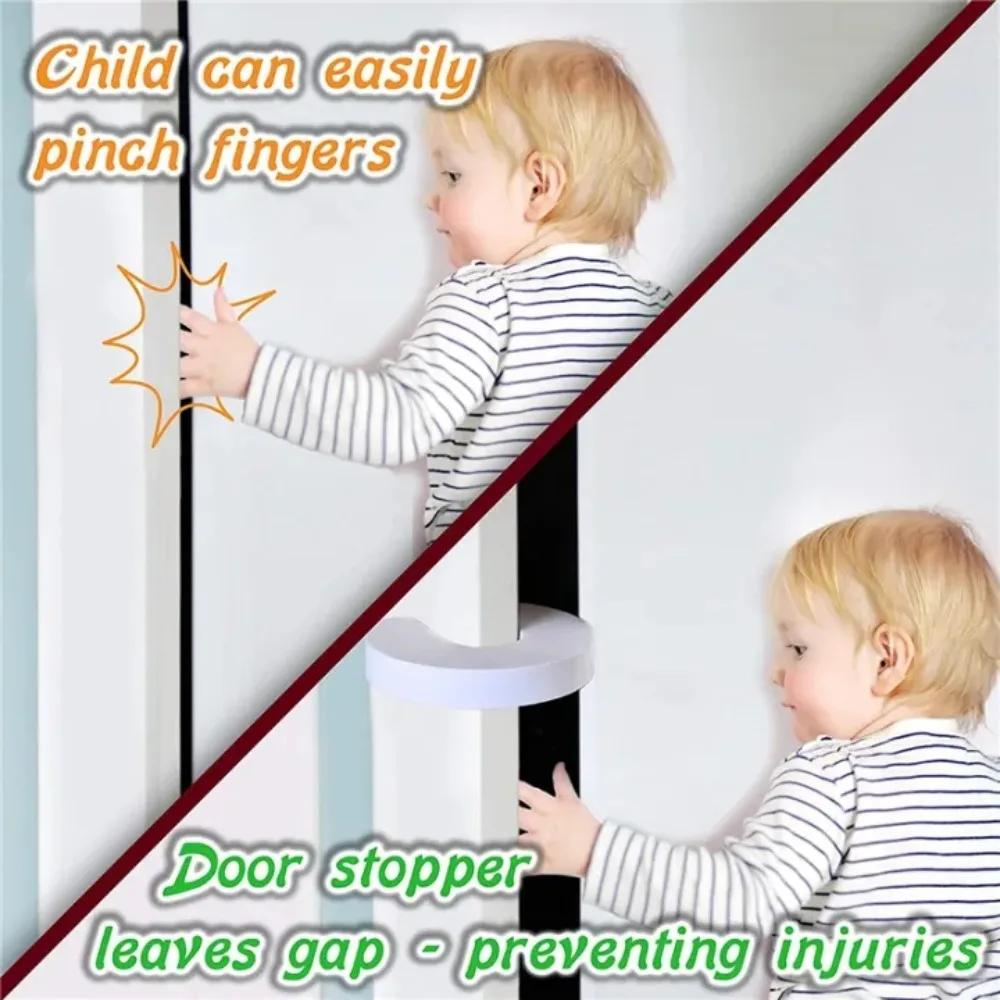 2Pcs Safety Door Stopper Eva Anti-Pinch Door Block For Newborn Furniture Protection Card Door Stopper Security Foam Door Stopper