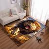 """Brullende Leeuw Decoratief Kleed met Fel Jungle Patroon Ontwerp"" Geschikt voor gebruik als antislip voor woonkamer slaapkamer banken"""